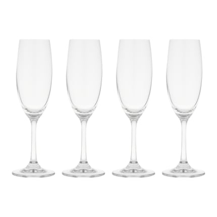 O2 Dine Champagne Flute Glasses 4 X 220ml