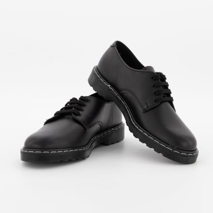 Boys Freedom Lace-Up Rubber Sole School Shoe - Black