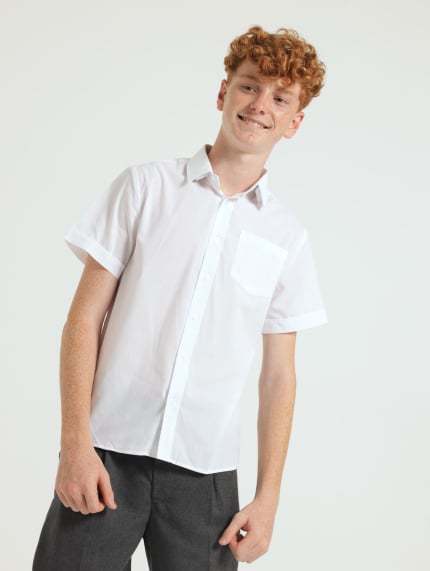 Boys Short Sleeve Shirt - White