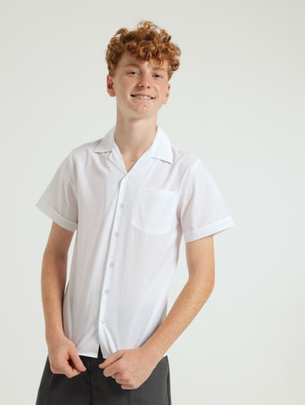 Unisex Open Collared Shirt - White