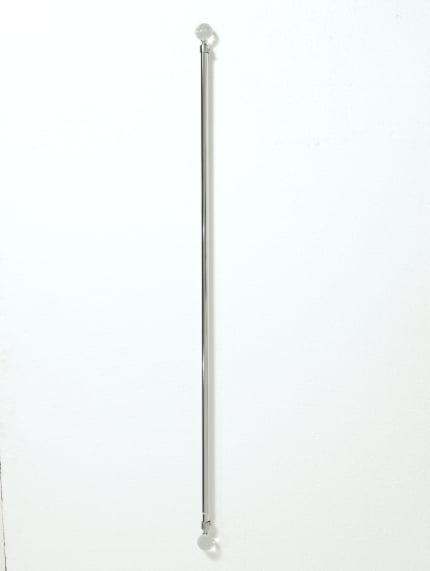 Silver Crystal Ball End Eline Extendable Curtain Rod 120cm-210cm