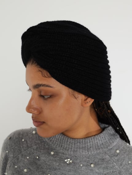 Knitted Turban - Black