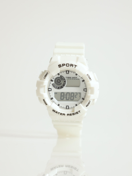 White Digital Watch - White