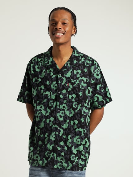 Classic Camper Alfred Floral Shirt - Green
