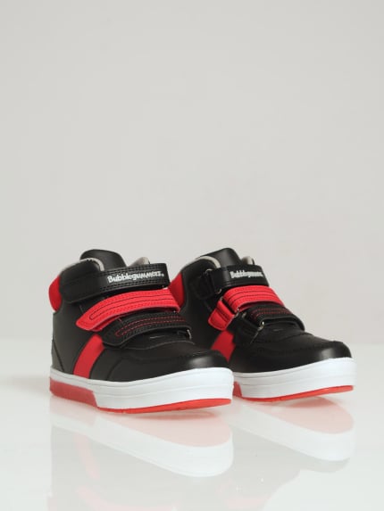 Boys Neon Sneaker - Black/Red
