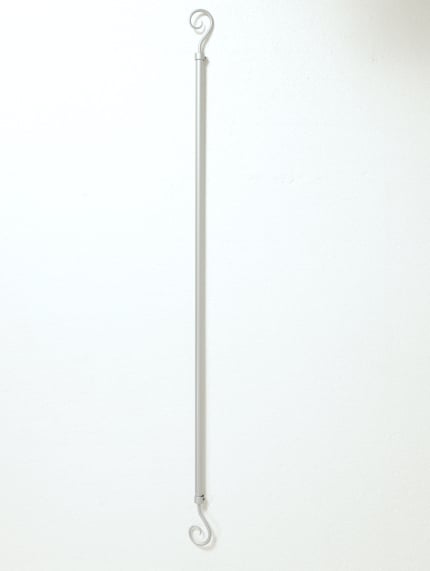 Silver Simple Swirl Extendable Curtain Rod 120Cm-210Cm