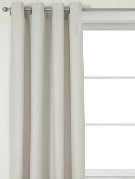 Lined Seville Texture Eyelet Curtain - Silver