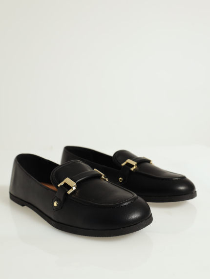 Donnah Chain Detail Loafer - Black