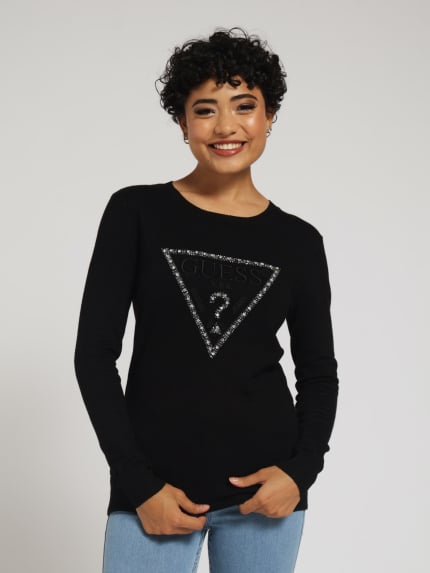 Rosalie Triangle Logo Sweater - Jet Black