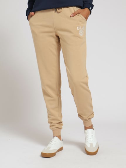 Unbrushed Fleece Small Embroidery Jogger  - Ginger