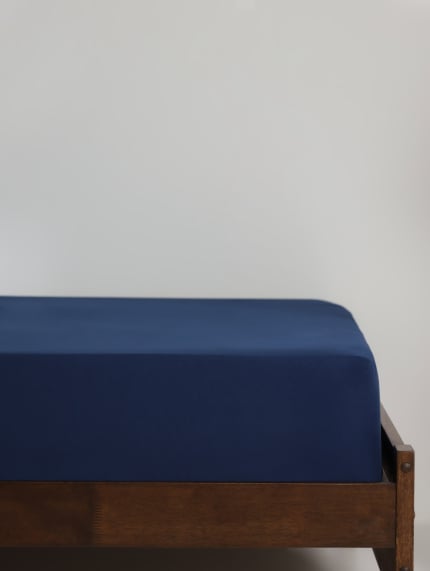 90gsm Microfibre Fitted Sheet - Navy
