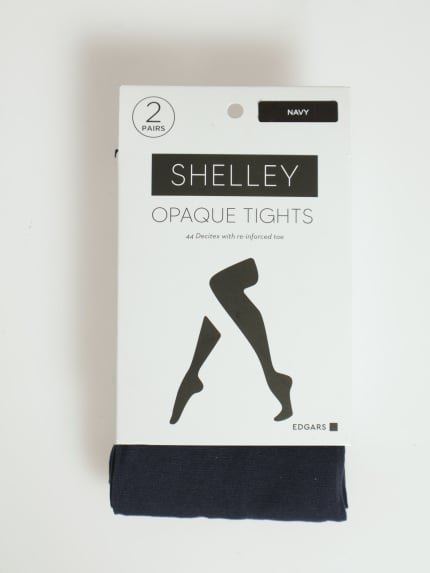 2 Pack Opaque Stockings - Navy