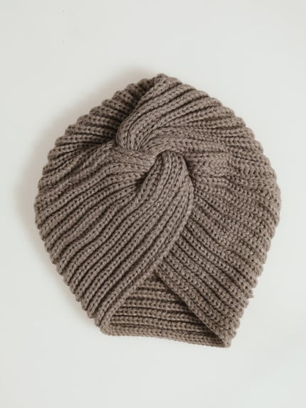 Knitted Turban - Grey