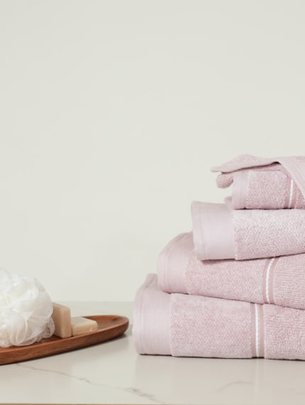 Premium Melange Bath Towels - Rose