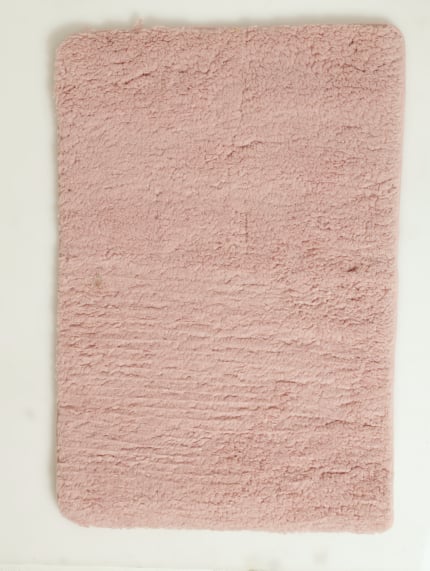 Sherpa Memory Foam Bathmat - Dusty Pink