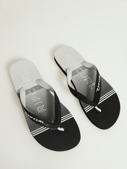 Breakers Stripe Print Flip Flop - Black/White