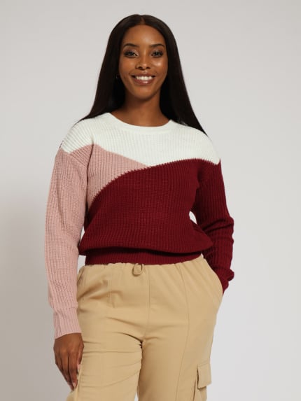 Chunky Knit Pullover - Berry