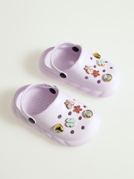 Pre-Girls Embellished Clog - Lilac