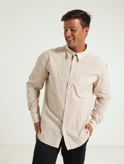 Stripe Shirt - Taupe