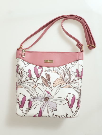 Imari Floral Crossbody Bag - Pink
