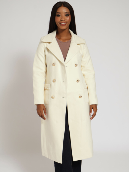 Double Breasted Luxe Coat - Beige