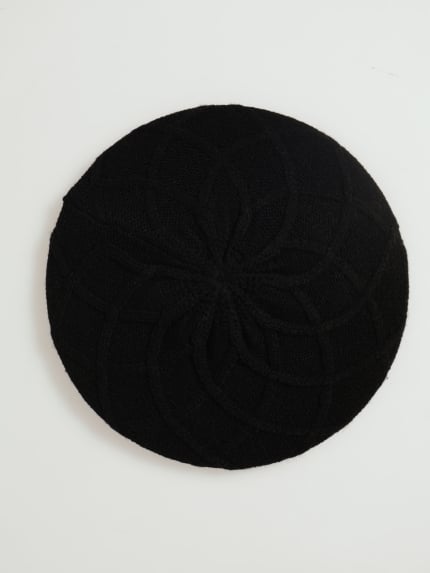Knitted Beret - Black