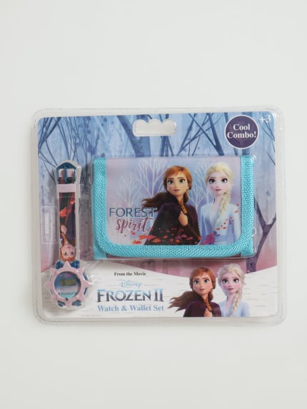 Pre-Girls Frozen Watch & Wallet Set - Blue