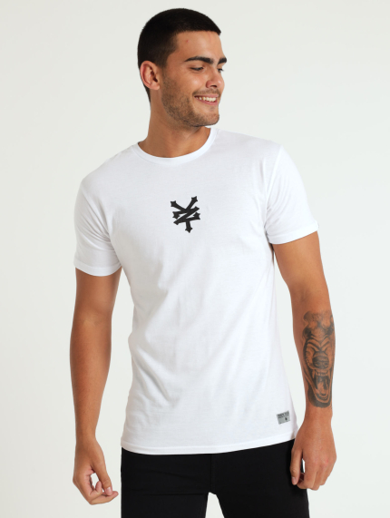 Small Chest Printed Tee - White