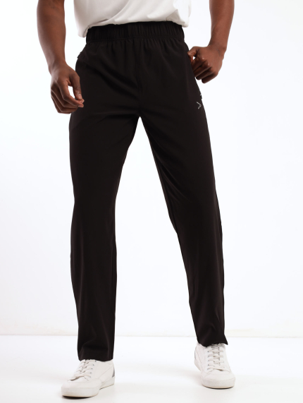 Men's Woven 4 Way Stretch Pants - Black