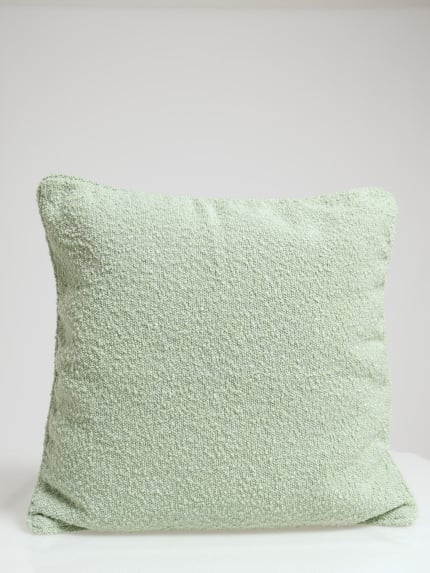 Boucle Cushion With Piping - Sage