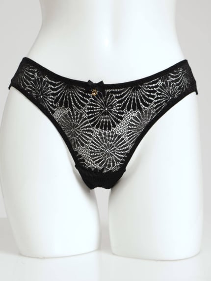 Full Lace Brazilian Panty - Black