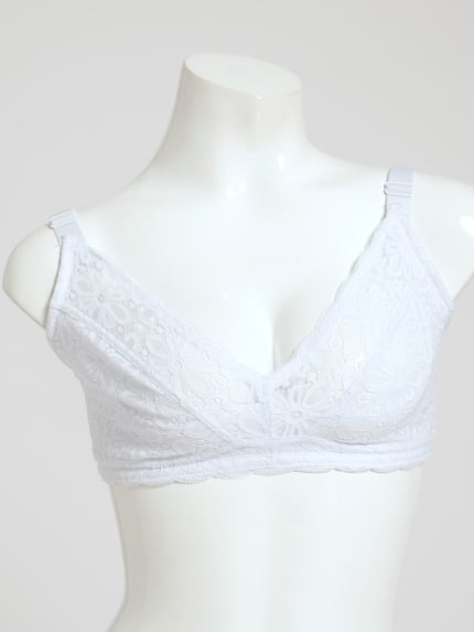 Full Lace Total Support Bra - White