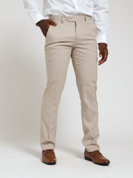Twill Suit Trouser - Natural