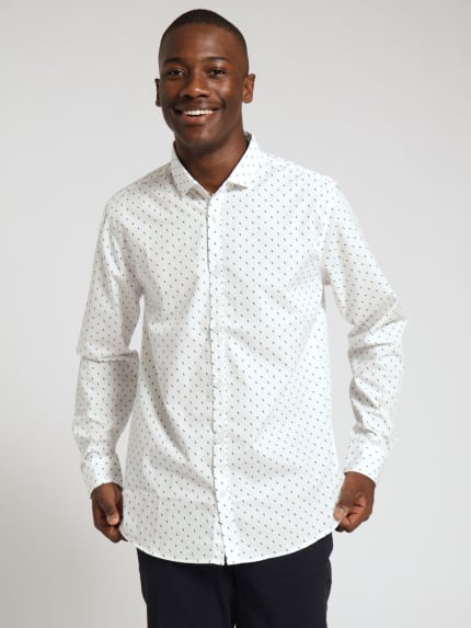 Premium Duo Geo Shirt - White