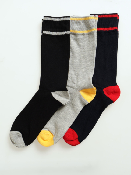 3 Pack Fashion Anklet Socks - Black