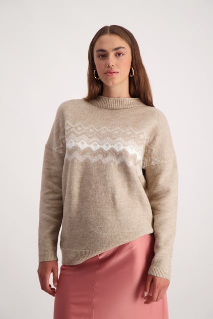 Relaxed Turtleneck Pullover - Stone