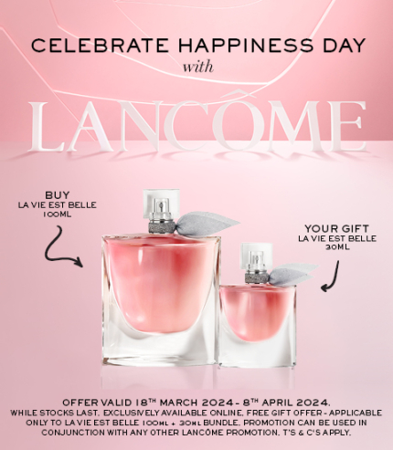 Lancome Exclusive Happiness Day Fragrance Bundle (100ml+30ml)