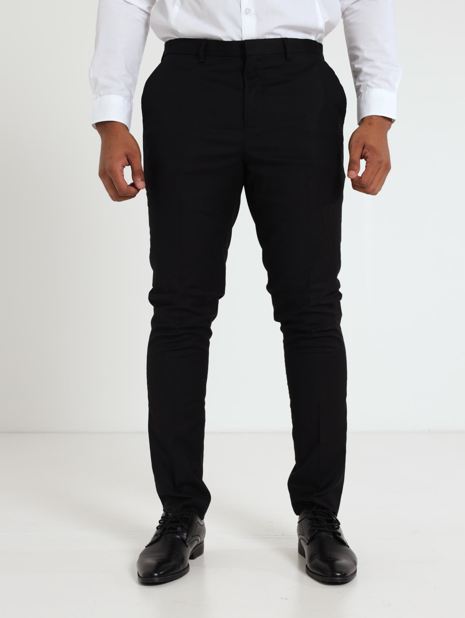Men's Stretch Skinny Trousers - Black