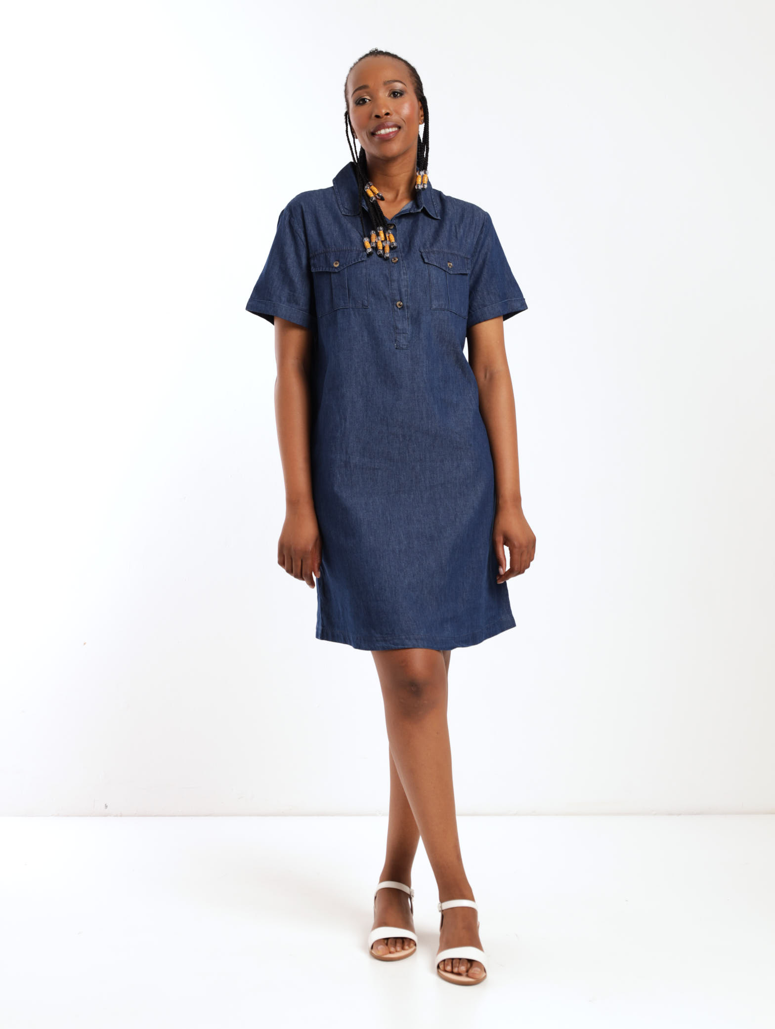 Buy Girls Blue Front Button Denim Shirt Dress Online at Sassafras-calidas.vn