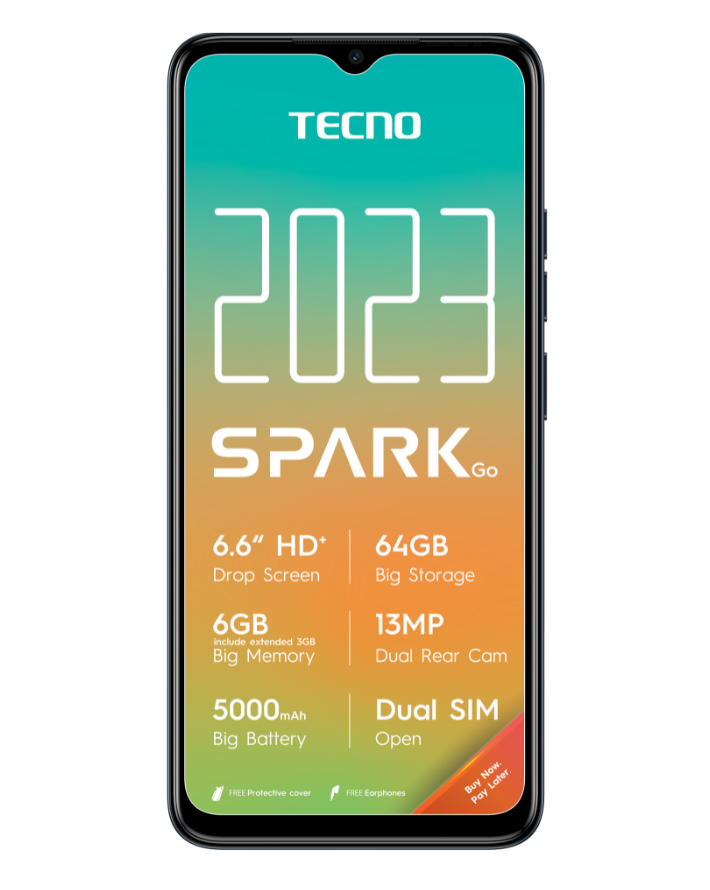 Spark GO 2023 64GB Dual Sim Black Cellphone